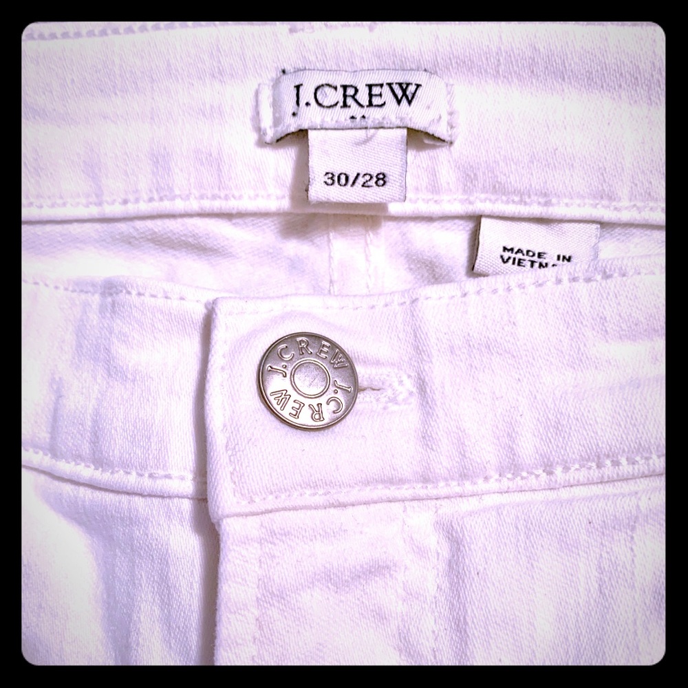 J.Crew white skinny stretch jeans size 30